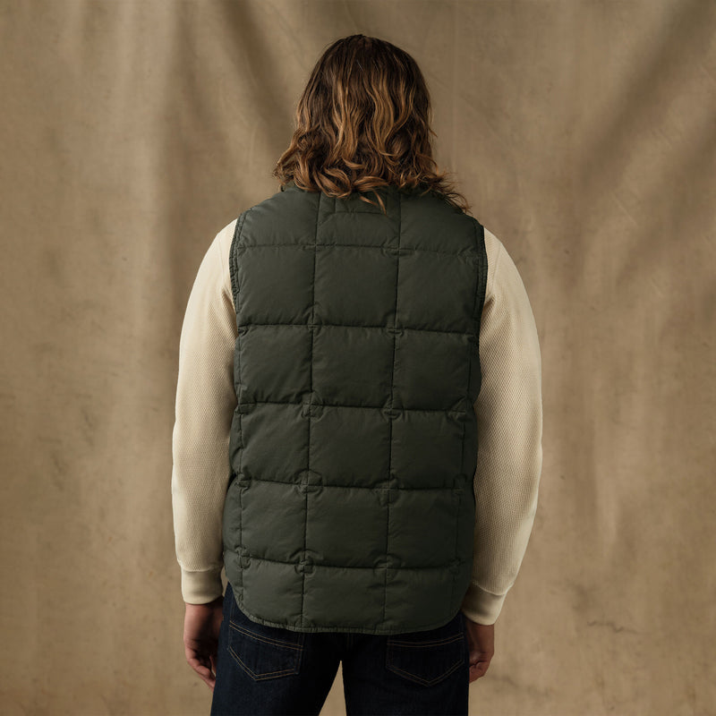 Heritage cotton down vest by Filson | Beluga (Green)