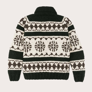 Handmade full-zip sweater by Filson | Forest / nordic (Black)