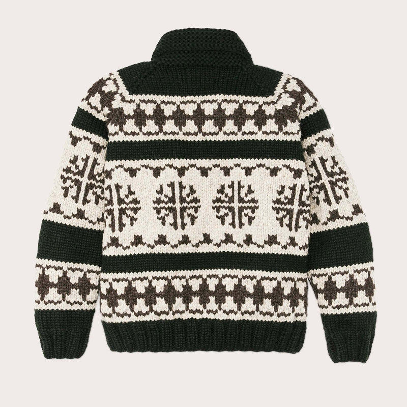 Handmade full-zip sweater by Filson | Forest / nordic (Black)