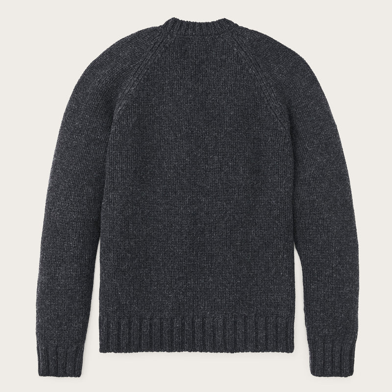 3-gauge alpaca blend sweater by Filson | Black heather (Gray)