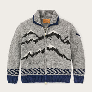 Handmade full-zip sweater par Filson | Heather gray / fishing boat (Gray)