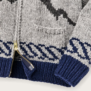 Handmade full-zip sweater par Filson | Heather gray / fishing boat (Gray)