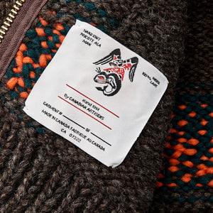 Handmade full-zip sweater by Filson | Heather brown / mall (Brown)