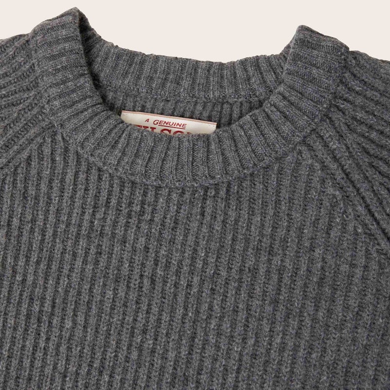 Cascade rib crewneck by Filson | Medium grey melange (Gray)