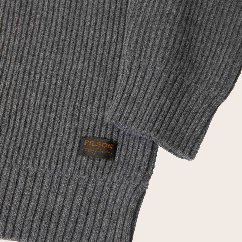 Cascade rib crewneck by Filson | Medium grey melange (Gray)