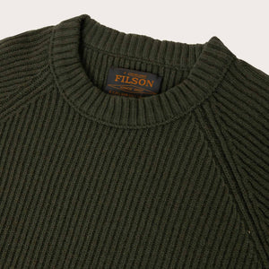 Cascade rib crewneck by Filson | Pine green (Green)