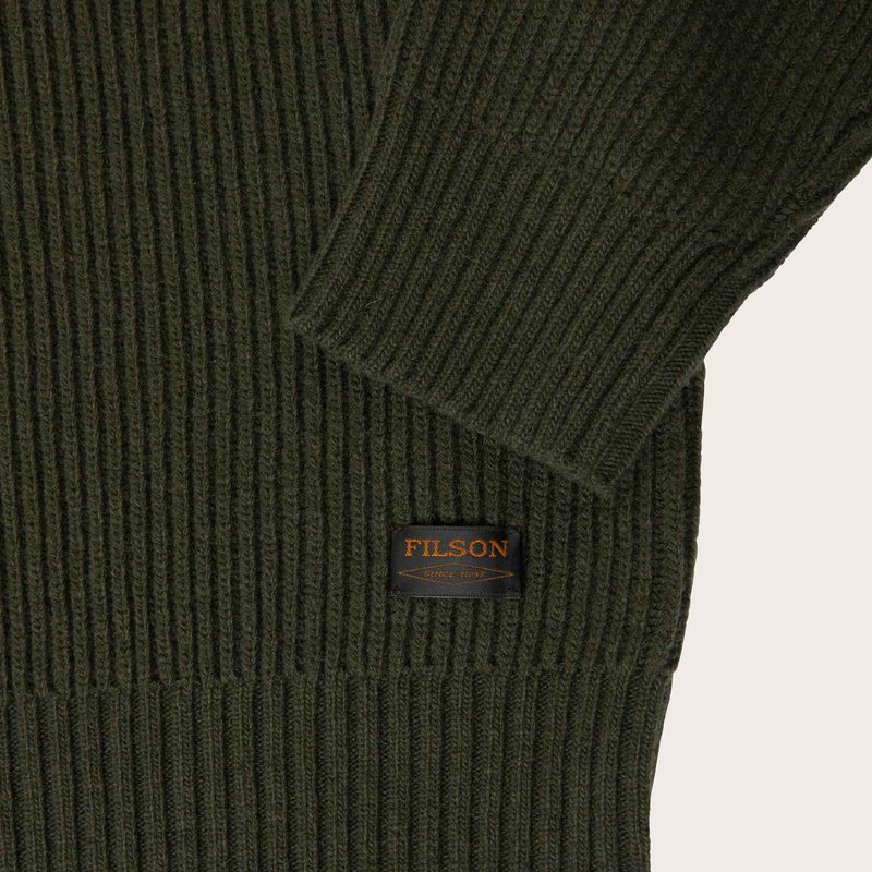 Cascade rib crewneck by Filson | Pine green (Green)
