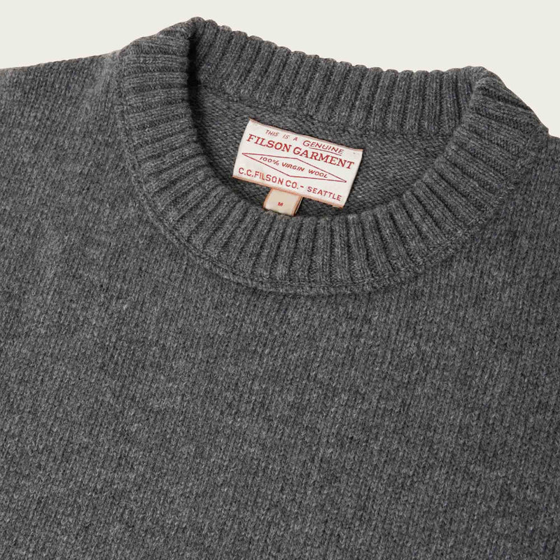 Tacoma crewneck sweater by Filson | Medium grey melange (Gray)