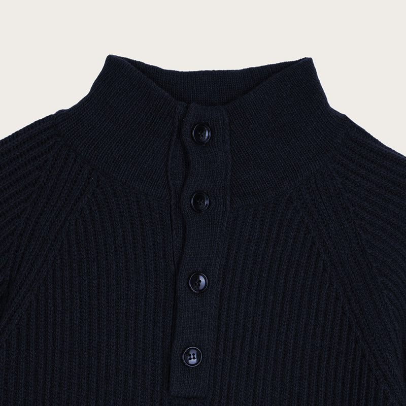 Cascade rib button up sweater by Filson | Dark navy (Blue)