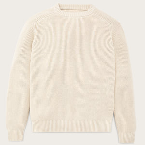 Vintage cotton crewneck sweater by Filson | Natural (Beige)
