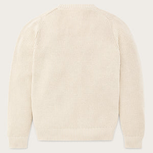 Vintage cotton crewneck sweater by Filson | Natural (Beige)