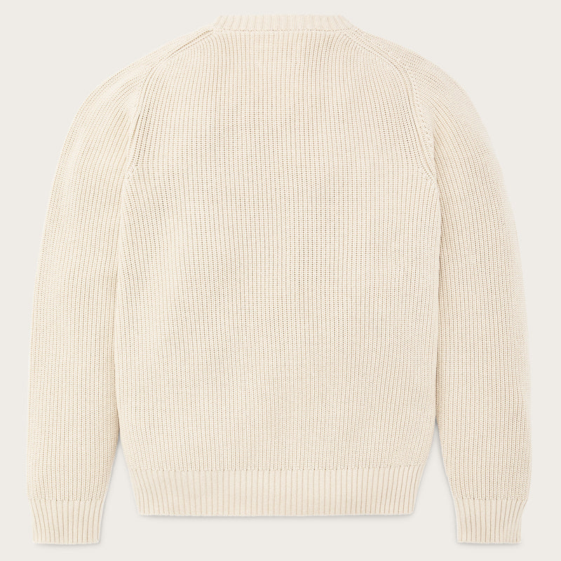 Vintage cotton crewneck sweater by Filson | Natural (Beige)