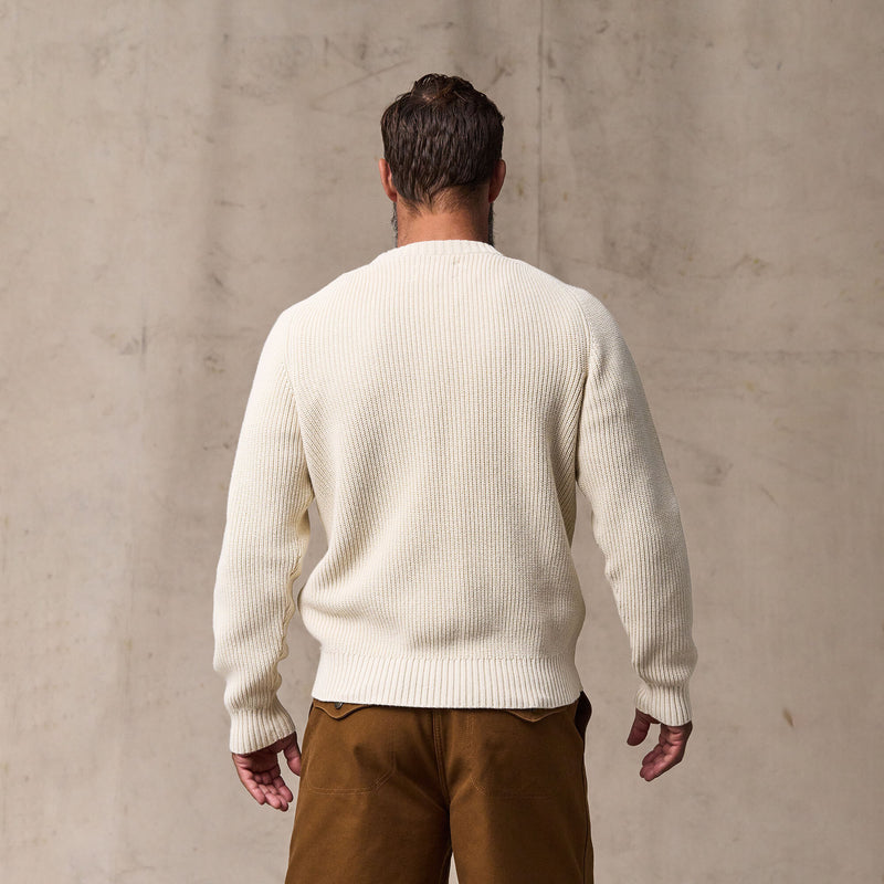 Vintage cotton crewneck sweater by Filson | Natural (Beige)