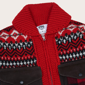Filson x junya shetland jacket by Filson | Red x drk brwn (Red)