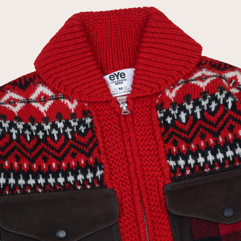 Filson x junya shetland jacket by Filson | Red x drk brwn (Red)
