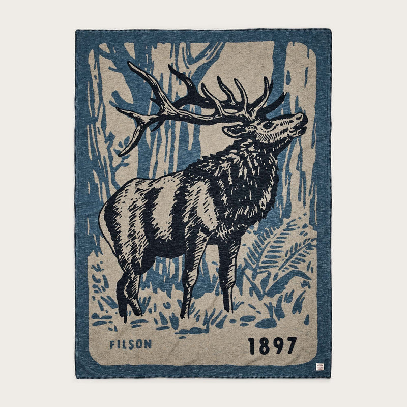 Cotton blanket by Filson | Blue / elk woods (Blue)