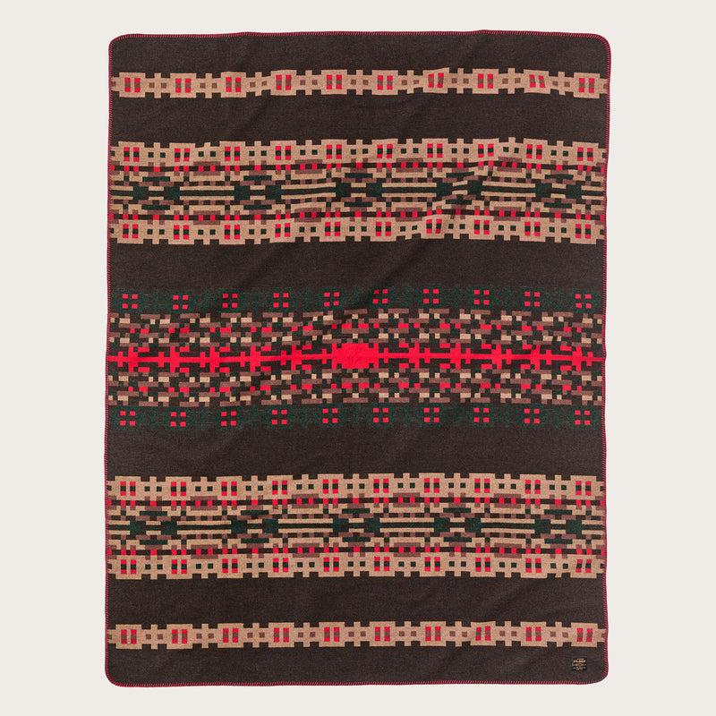 Couverture en laine mélangée par Filson | Brown / port multi (Multicolor)