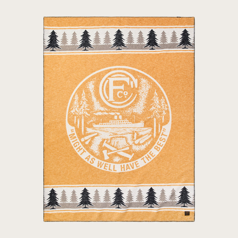 Forestry cotton blanket by Filson | Buckthorn brown (Yellow)