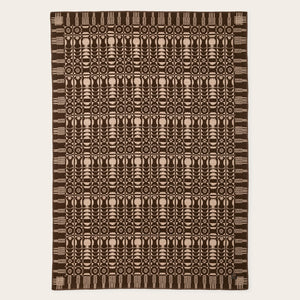 Jacquard wool-blend blanket by Filson | Port (Brown)