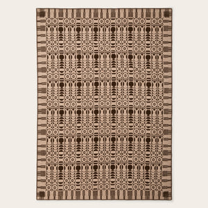 Jacquard wool-blend blanket by Filson | Port (Brown)