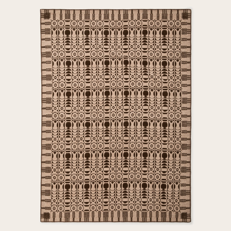 Jacquard wool-blend blanket by Filson | Port (Brown)