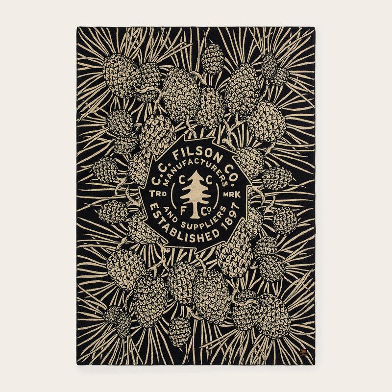 Pine cotton blanket by Filson | Black (Black)