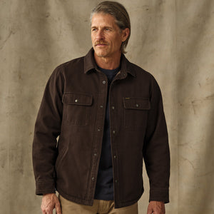 Fleece-lined jac-shirt by Filson | Dark brown (Brown)