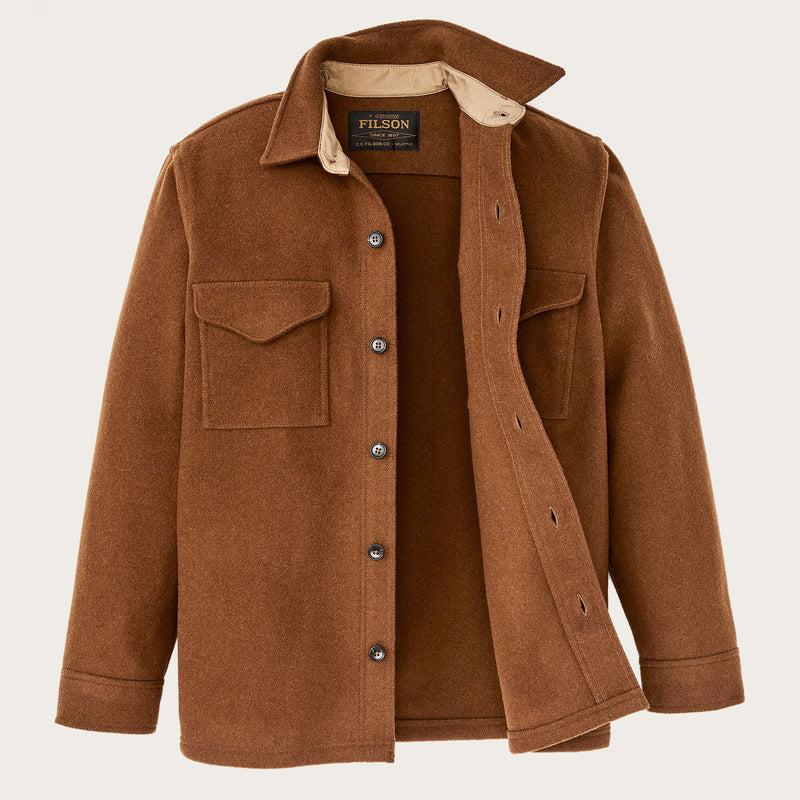 Mackinaw wool jac-shirt by Filson | Chessie tan (Brown)