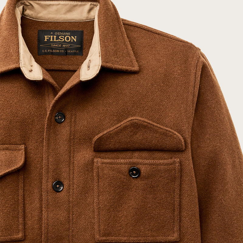 Mackinaw wool jac-shirt by Filson | Chessie tan (Brown)