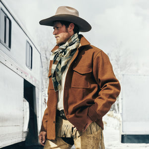 Mackinaw wool jac-shirt by Filson | Chessie tan (Brown)