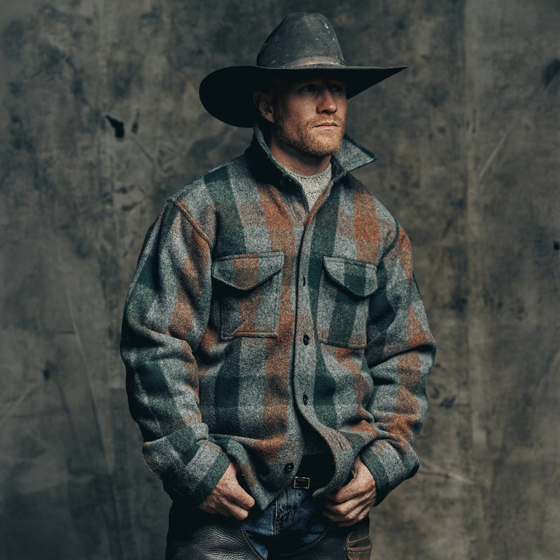 Mackinaw wool jac-shirt by Filson | Green / orange / gra (Multicolor)
