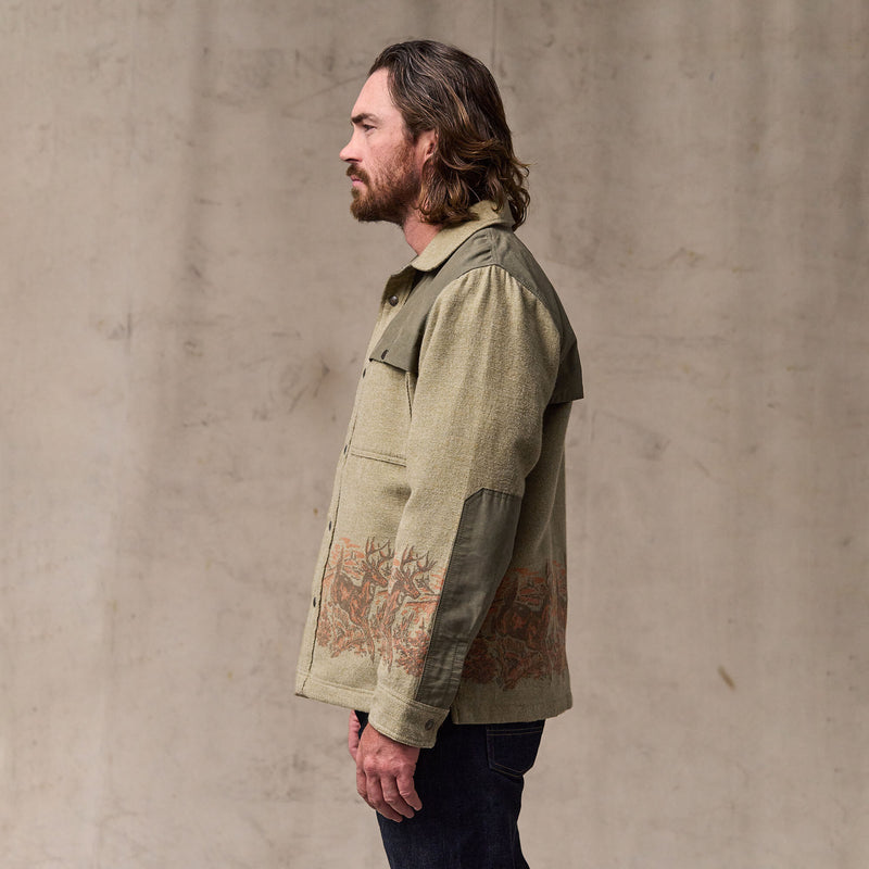 Colchuck forester jac-shirt by Filson | Sage heather / print (Beige)