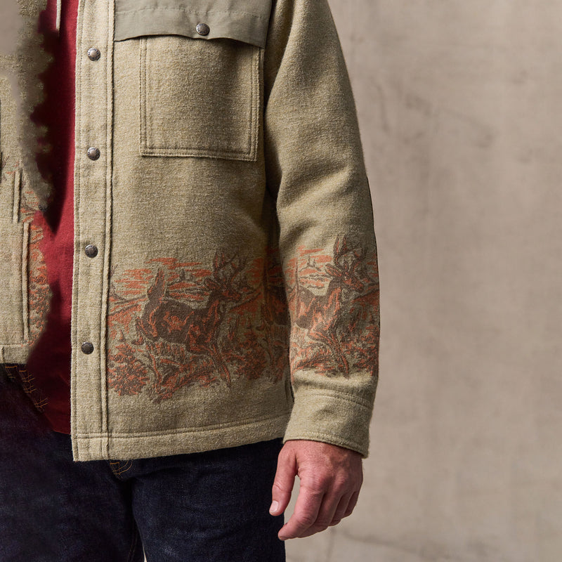 Colchuck forester jac-shirt by Filson | Sage heather / print (Beige)