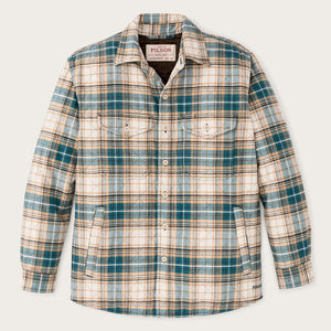 Insulated flannel jac-shirt by Filson | Teal / khaki plaid (Blue)