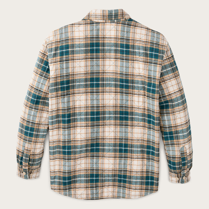 Insulated flannel jac-shirt by Filson | Teal / khaki plaid (Blue)