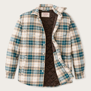 Insulated flannel jac-shirt by Filson | Teal / khaki plaid (Blue)