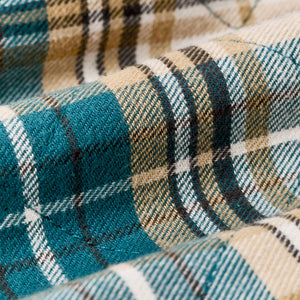 Insulated flannel jac-shirt by Filson | Teal / khaki plaid (Blue)