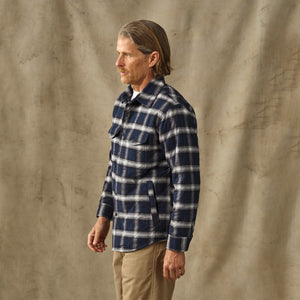 Insulated flannel jac-shirt by Filson | Navy / cream plaid (Blue)