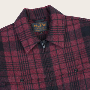 Forester wool jacket by Filson | Burgundy/black plaid (Red)