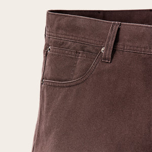Dry tin cloth 5-pocket pants by Filson | Seal brown (Brown)