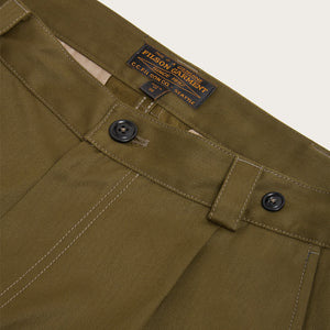 Pleated work chino by Filson | Otter green (Green)