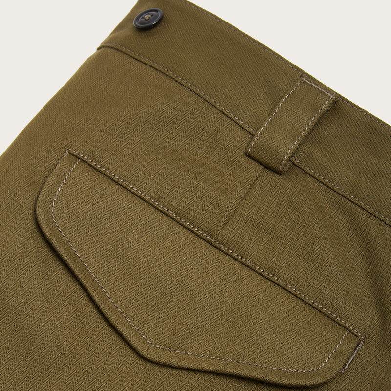 Pleated work chino by Filson | Otter green (Green)