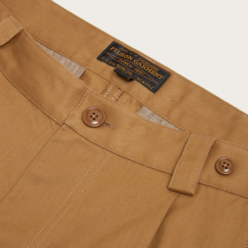 Pleated work chino by Filson | Tan (Beige)