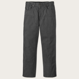 Dry tin cloth double front pants by Filson | Raven (Black)