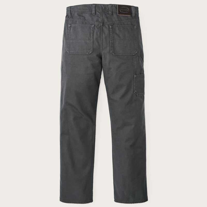 Dry tin cloth double front pants by Filson | Raven (Black)