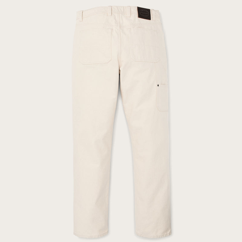 Dry tin cloth double front pants by Filson | Natural seed (White)