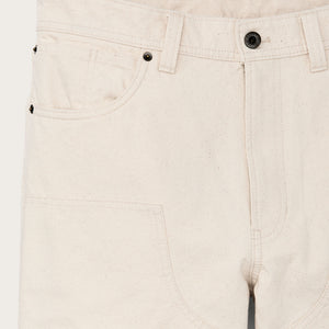 Dry tin cloth double front pants by Filson | Natural seed (White)