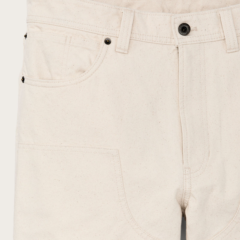 Dry tin cloth double front pants by Filson | Natural seed (White)