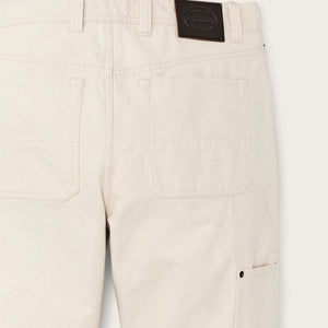 Dry tin cloth double front pants by Filson | Natural seed (White)