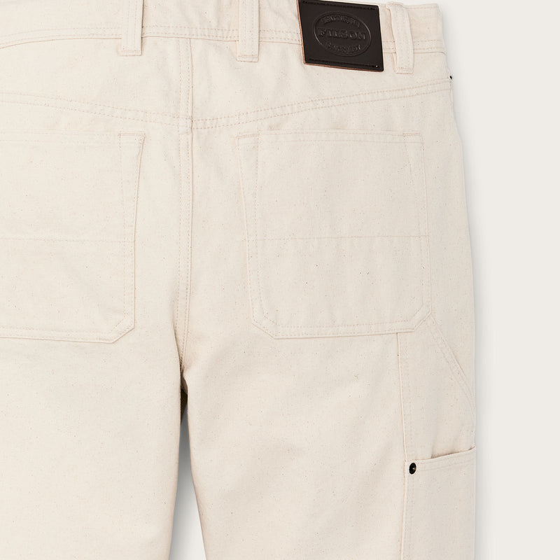 Dry tin cloth double front pants by Filson | Natural seed (White)